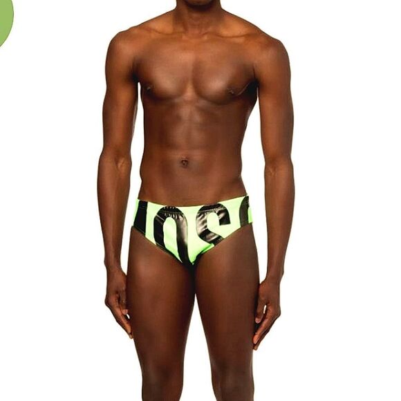 Moschino Men's Neon Yellow Swim Beach Bikini Briefs Bottom size XSMALL - Picture 7 of 16